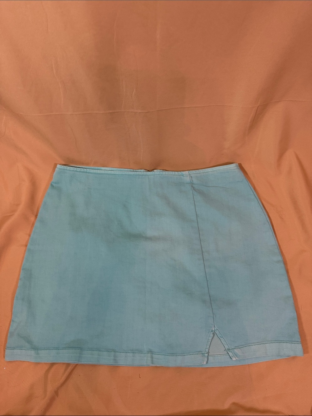 wild fable Light Blue Mini Skirt with Front Notch